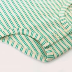 Olive + The Captain - Turquoise Stripe Rib Long Sleeve Bodysuit