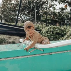 Kapow Kids - Tan Long Sleeve Raw Edge T-shirt