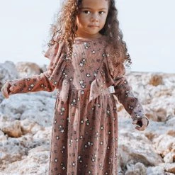 Kapow Kids - Ditsy Floral Rib Ruffle Dress