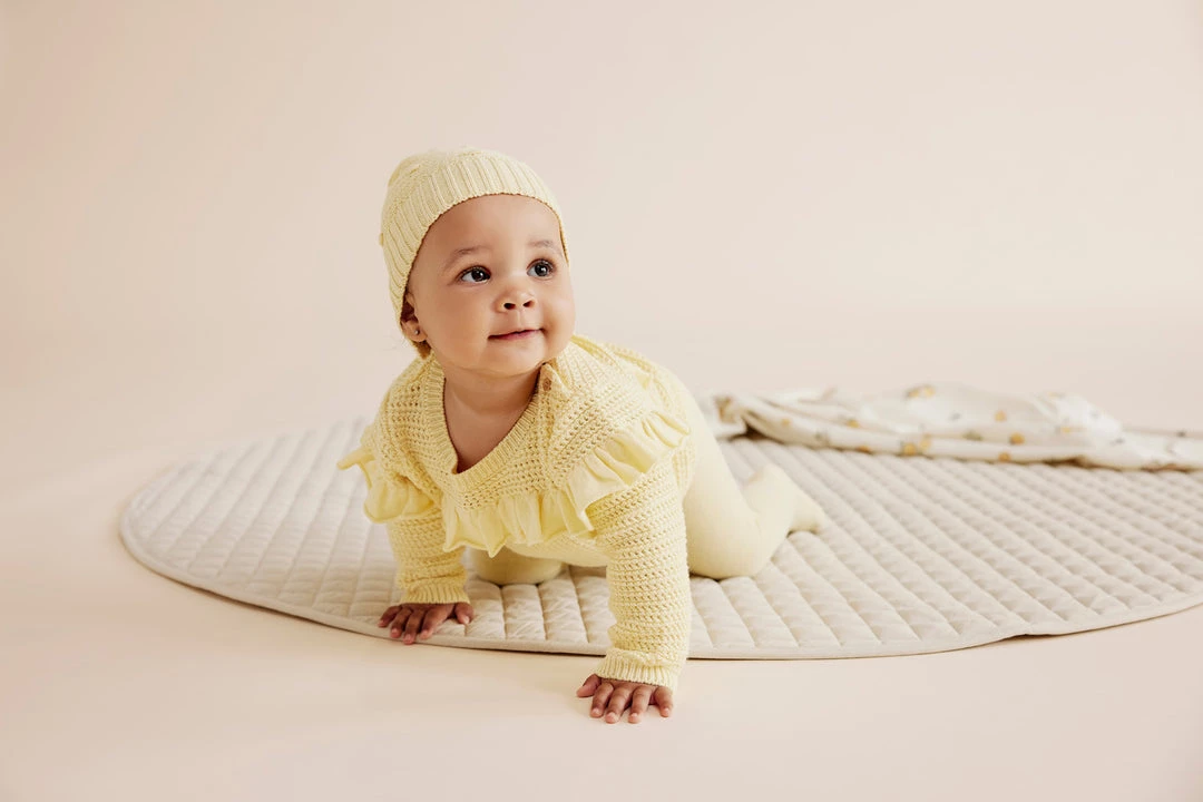 Wilson + Frenchy Wilson & Frenchy - Knitted Spot Hat / Pastel Yellow Baby 3 Wilson + Frenchy Wilson & Frenchy - Knitted Spot Hat / Pastel Yellow Baby