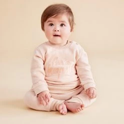 Wilson + Frenchy - Organic French Terry Slouch Pant / Cameo Rose NEW