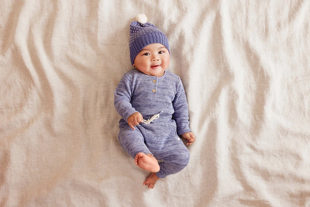 Wilson + Frenchy - Knitted Fleck Hat / Blue Depths NEW 3 Wilson + Frenchy - Knitted Fleck Hat / Blue Depths NEW