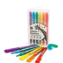 Educational Colours - Glitter Markers (pack Of 6) Toys