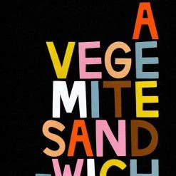 Rachel Castle - Art Teatowel - Vegemite Sandwich