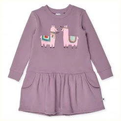 NEW Minti - Friendly Llamas Furry Dress / Lavender