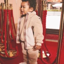 Baby Goldie & Ace - Clubhouse Teddy Joggers / Sand