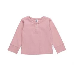 Huxbaby - Dusty Rose Rib Henley