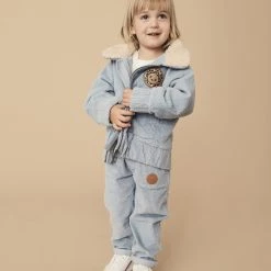 Huxbaby - Dusty Blue Cord Jacket Kids