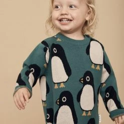 Huxbaby - Penguin Knit Jumper / Spruce
