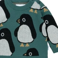 Huxbaby - Penguin Knit Jumper / Spruce