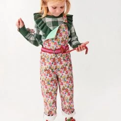 Kip & Co - Pine Tartan Frill Knit Sweater