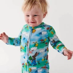 Kip & Co - Organic Long Sleeve Zip Romper / Bunny Boy SALE
