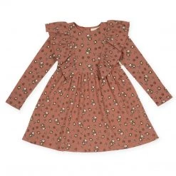 Kapow Kids - Ditsy Floral Rib Ruffle Dress