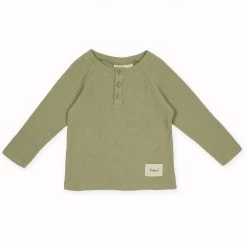 Kapow Kids - Sage Waffle Long Sleeve Raglan Baby