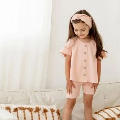 Kapow Kids - Shell Pink Rib Swing T-Shirt SALE