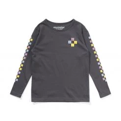 Munster Kids - Pixel Long Sleeve Tee / Soft Black