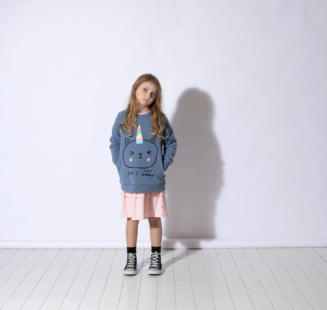 Minti - Unicat Furry Crew / Cornflower SALE 2 Minti - Unicat Furry Crew / Cornflower SALE