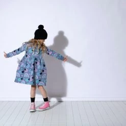 NEW Minti - Starry Furry Dress / Cornflower