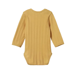 NEW Nature Baby - 2 Pack Derby Long Sleeve Bodysuits / Chai - Biscuit