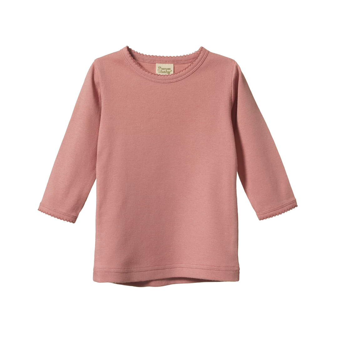 Nature Baby - Long Sleeve Cloud Tee / Woodrose SALE 1 Nature Baby - Long Sleeve Cloud Tee / Woodrose SALE