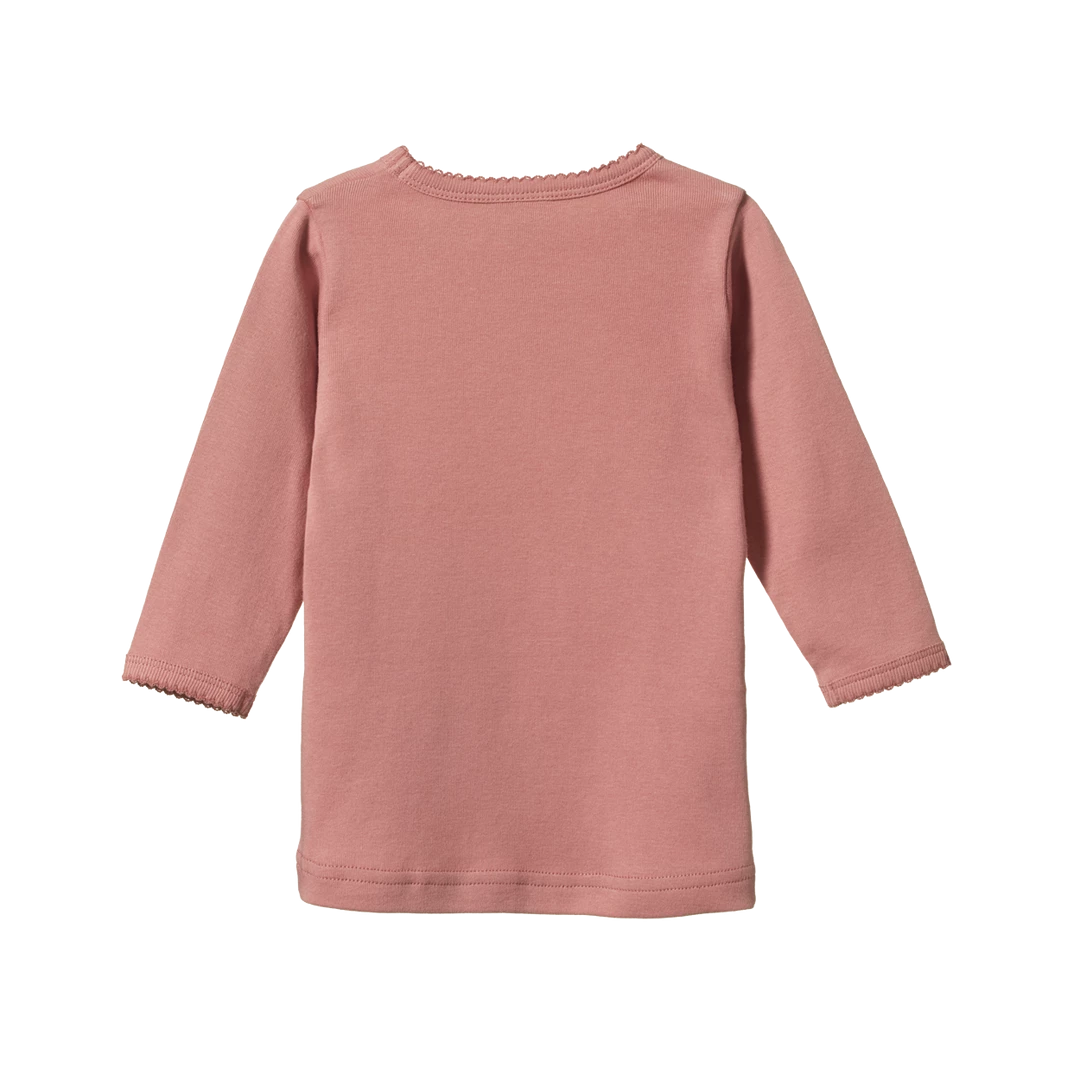 Nature Baby - Long Sleeve Cloud Tee / Woodrose SALE 2 Nature Baby - Long Sleeve Cloud Tee / Woodrose SALE