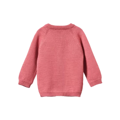 Nature Baby - Merino Knit Cardigan / Raspberry NEW