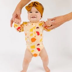 Olive + The Captain -Terrazzo Long Sleeve Body Suit NEW