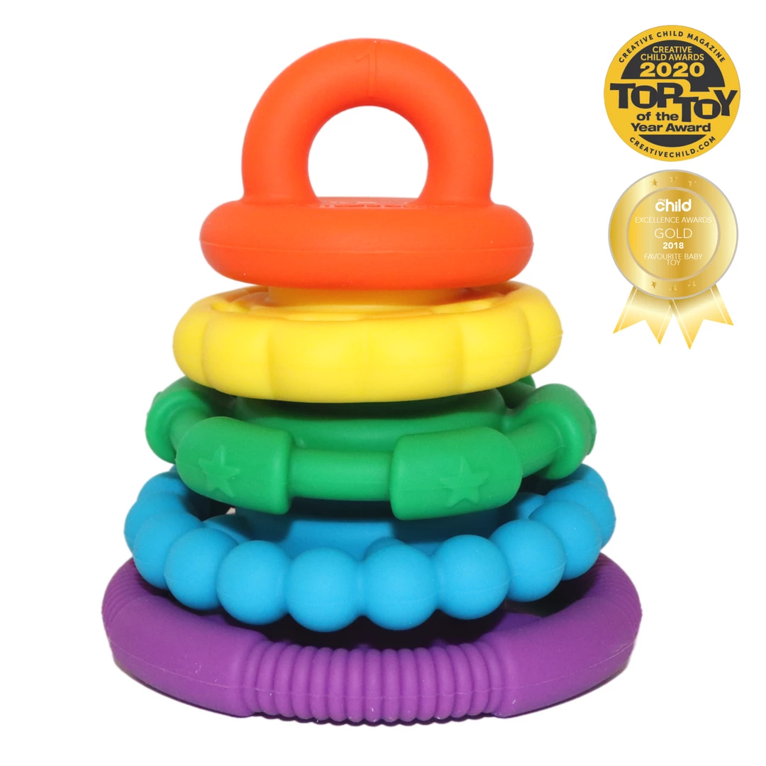 Baby Jellystone - Rainbow Stacker Teether And Toy 1 Baby Jellystone - Rainbow Stacker Teether And Toy