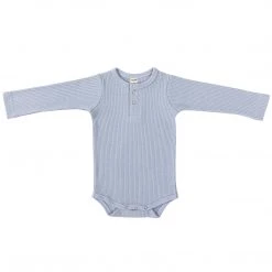 Ponchik Babies + Kids Ponchik - Ribbed Bodysuit - Duck Egg Baby
