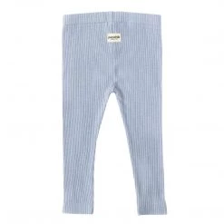 Ponchik Babies + Kids - Ribbed Leggings / Duck Egg