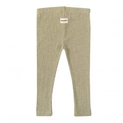 Ponchik Babies + Kids Baby Ponchik - Ribbed Leggings - Eucalyptus