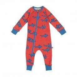 Goldie & Ace - Sharks Zipsuit / Red SALE