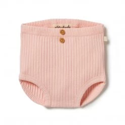 SALE Wilson + Frenchy - Organic Rib Nappy Pant / Blush