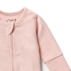 Wilson + Frenchy - Organic Terry Zipsuit / Cantaloupe Baby