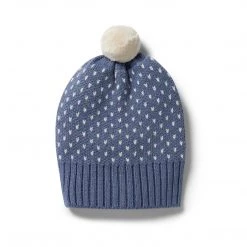 Wilson + Frenchy - Knitted Fleck Hat / Blue Depths NEW