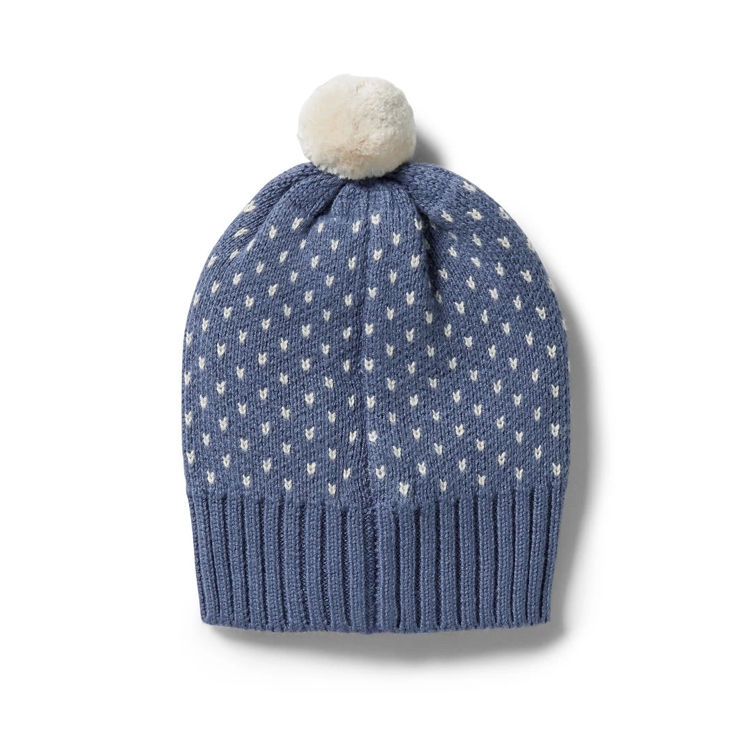 Wilson + Frenchy - Knitted Fleck Hat / Blue Depths NEW 2 Wilson + Frenchy - Knitted Fleck Hat / Blue Depths NEW