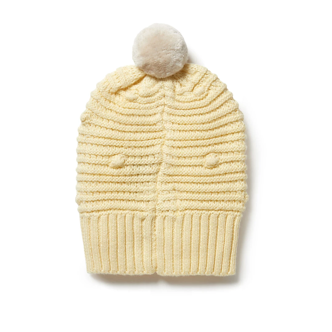 Wilson + Frenchy Wilson & Frenchy - Knitted Spot Hat / Pastel Yellow Baby 2 Wilson + Frenchy Wilson & Frenchy - Knitted Spot Hat / Pastel Yellow Baby