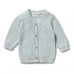 Wilson + Frenchy Wilson & Frenchy - Knitted Button Cardigan / Mint Fleck Baby