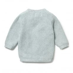 Wilson + Frenchy Wilson & Frenchy - Knitted Button Cardigan / Mint Fleck Baby