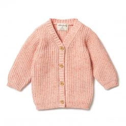 Wilson + Frenchy - Knitted Button Cardigan / Silver Peony