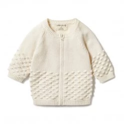 Wilson + Frenchy - Knitted Spot Cardigan / Gardenia NEW