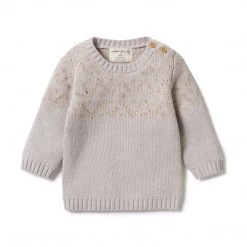 Wilson + Frenchy - Knitted Fair Isle Jumper / Nimbus Fleck