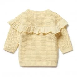 Wilson + Frenchy - Knitted Ruffle Jumper / Pastel Yellow