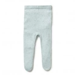 Wilson + Frenchy Wilson & Frenchy - Knitted Legging With Feet / Mint Fleck Baby