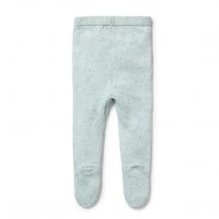 Wilson + Frenchy Wilson & Frenchy - Knitted Legging With Feet / Mint Fleck Baby