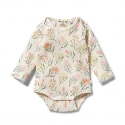 NEW Wilson + Frenchy - Organic Rib Envelope Bodysuit / Pretty Floral