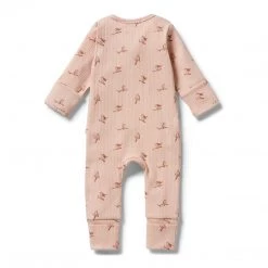 Wilson + Frenchy Wilson & Frenchy - Organic Rib Zipsuit With Feet / Robin NEW