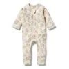Wilson + Frenchy NEW Wilson & Frenchy - Organic Rib Zipsuit With Feet / Pretty Floral