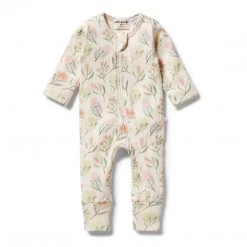 Cheap Hello Willow Store 17 Wilson + Frenchy NEW Wilson & Frenchy - Organic Rib Zipsuit With Feet / Pretty Floral
