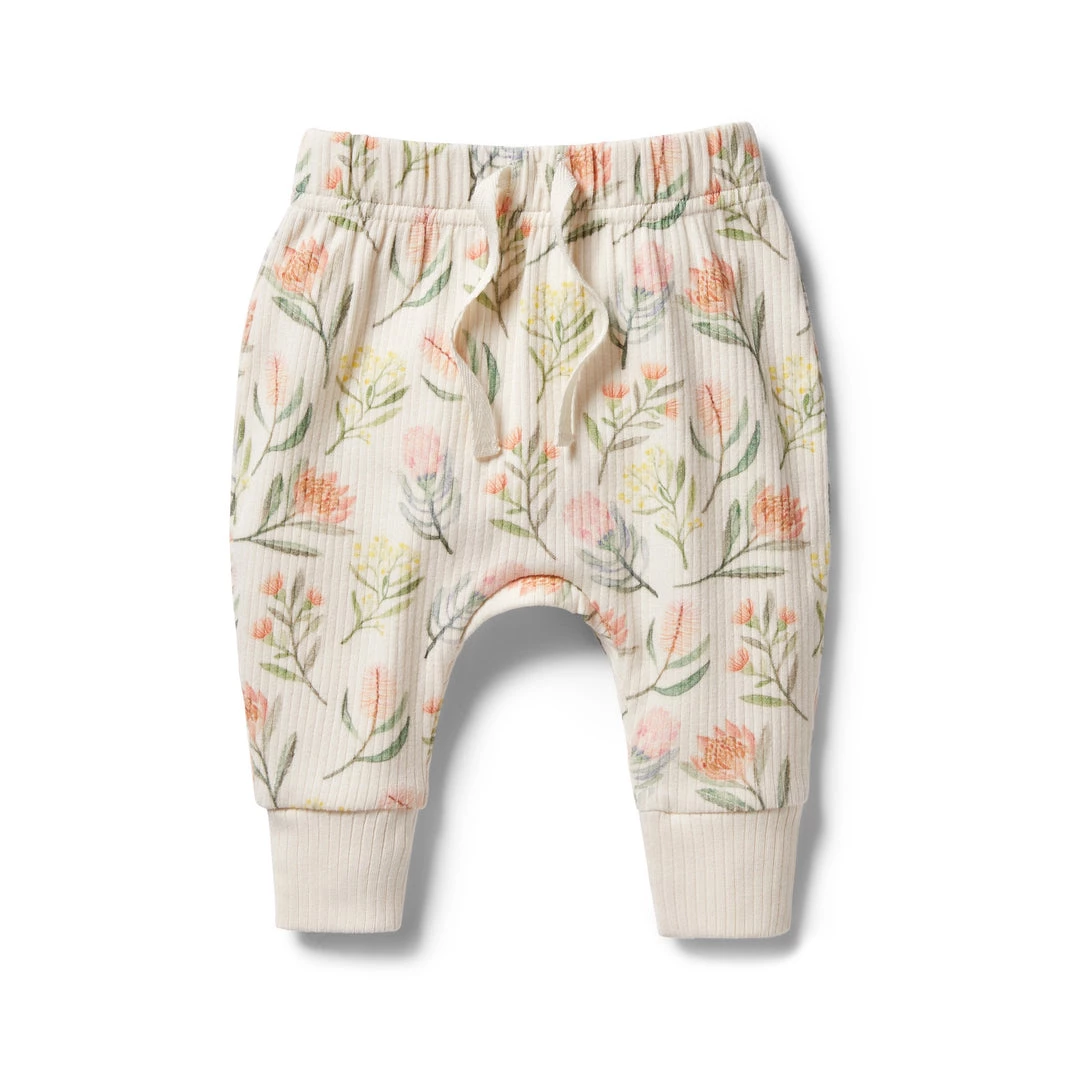 Wilson + Frenchy - Organic Rib Slouch Pant / Pretty Floral NEW 1 Wilson + Frenchy - Organic Rib Slouch Pant / Pretty Floral NEW
